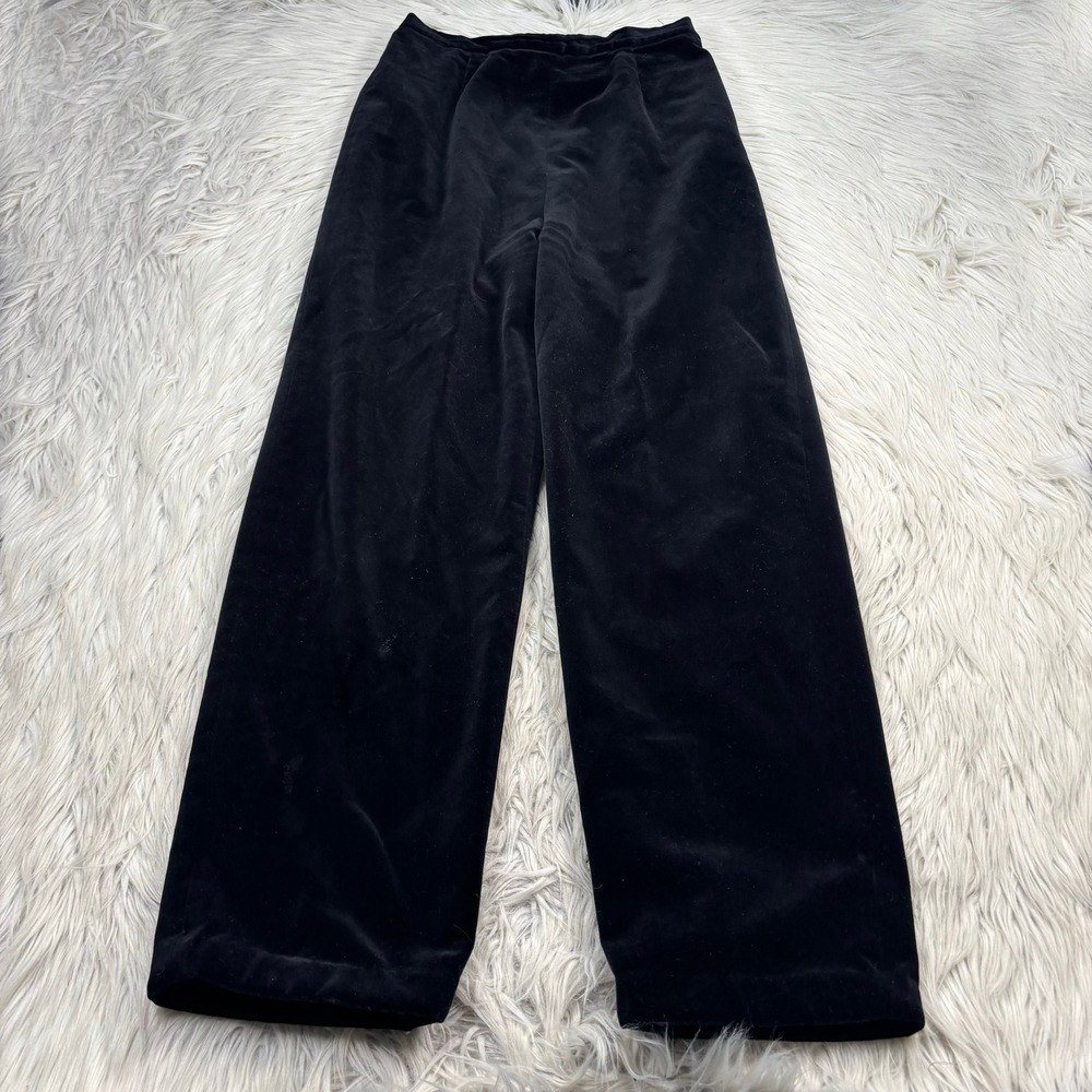 Hanna Andersson Women's M Black Velvet Straight Leg Pant Whimsigoth Chic